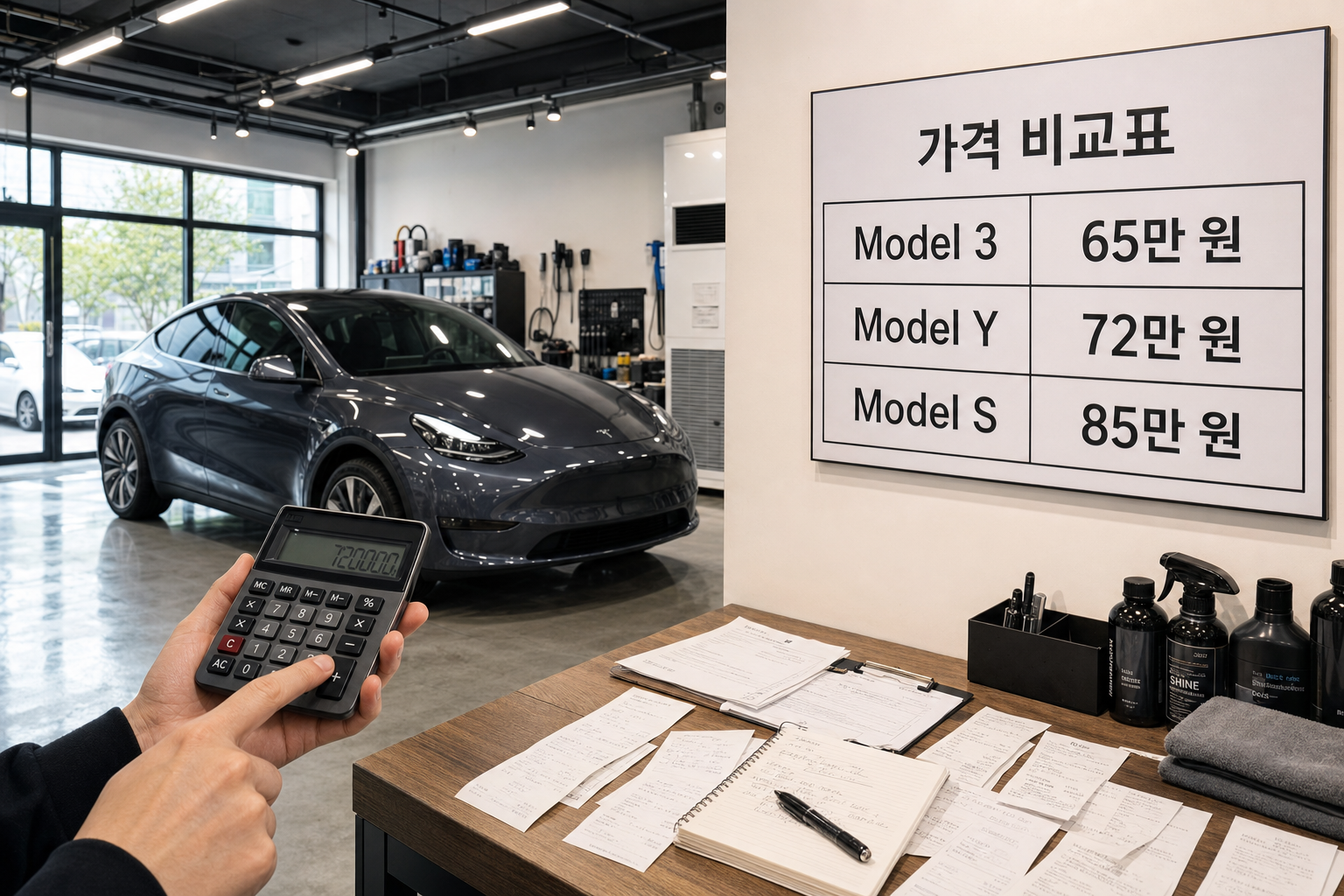 테슬라 틴팅 시공 가이드